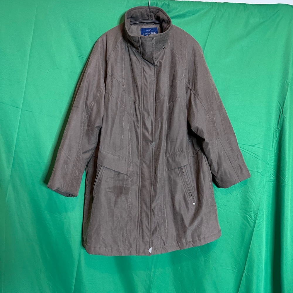 MACKINTOSH brown sueded d-ring puffer coat parka
